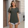 image:imageZeagoo Womens Tshirt Short Sleeve Summer Tops Crewneck Casual Basic Tee Shirts Spring Clothes Trendy OutfitArmy Green