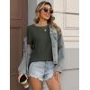 image:imageZeagoo Womens Tshirt Short Sleeve Summer Tops Crewneck Casual Basic Tee Shirts Spring Clothes Trendy OutfitArmy Green