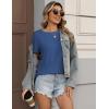 image:imageZeagoo Womens Tshirt Short Sleeve Summer Tops Crewneck Casual Basic Tee Shirts Spring Clothes Trendy OutfitBlue