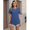 image:imageZeagoo Womens Tshirt Short Sleeve Summer Tops Crewneck Casual Basic Tee Shirts Spring Clothes Trendy OutfitBlue
