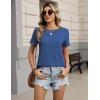 image:imageZeagoo Womens Tshirt Short Sleeve Summer Tops Crewneck Casual Basic Tee Shirts Spring Clothes Trendy OutfitBlue