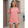 image:imageZeagoo Womens Tshirt Short Sleeve Summer Tops Crewneck Casual Basic Tee Shirts Spring Clothes Trendy OutfitCoral