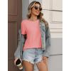 image:imageZeagoo Womens Tshirt Short Sleeve Summer Tops Crewneck Casual Basic Tee Shirts Spring Clothes Trendy OutfitCoral