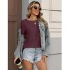 image:imageZeagoo Womens Tshirt Short Sleeve Summer Tops Crewneck Casual Basic Tee Shirts Spring Clothes Trendy OutfitDark Red
