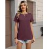 image:imageZeagoo Womens Tshirt Short Sleeve Summer Tops Crewneck Casual Basic Tee Shirts Spring Clothes Trendy OutfitDark Red