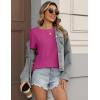 image:imageZeagoo Womens Tshirt Short Sleeve Summer Tops Crewneck Casual Basic Tee Shirts Spring Clothes Trendy OutfitHot Pink