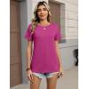 image:imageZeagoo Womens Tshirt Short Sleeve Summer Tops Crewneck Casual Basic Tee Shirts Spring Clothes Trendy OutfitHot Pink