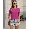 image:imageZeagoo Womens Tshirt Short Sleeve Summer Tops Crewneck Casual Basic Tee Shirts Spring Clothes Trendy OutfitHot Pink