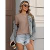 image:imageZeagoo Womens Tshirt Short Sleeve Summer Tops Crewneck Casual Basic Tee Shirts Spring Clothes Trendy OutfitKhaki