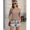 image:imageZeagoo Womens Tshirt Short Sleeve Summer Tops Crewneck Casual Basic Tee Shirts Spring Clothes Trendy OutfitKhaki