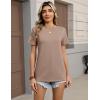 image:imageZeagoo Womens Tshirt Short Sleeve Summer Tops Crewneck Casual Basic Tee Shirts Spring Clothes Trendy OutfitKhaki