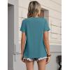 image:imageZeagoo Womens Tshirt Short Sleeve Summer Tops Crewneck Casual Basic Tee Shirts Spring Clothes Trendy OutfitPeacock Blue