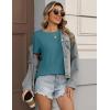 image:imageZeagoo Womens Tshirt Short Sleeve Summer Tops Crewneck Casual Basic Tee Shirts Spring Clothes Trendy OutfitPeacock Blue