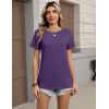 image:imageZeagoo Womens Tshirt Short Sleeve Summer Tops Crewneck Casual Basic Tee Shirts Spring Clothes Trendy OutfitPurple
