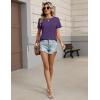 image:imageZeagoo Womens Tshirt Short Sleeve Summer Tops Crewneck Casual Basic Tee Shirts Spring Clothes Trendy OutfitPurple