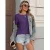image:imageZeagoo Womens Tshirt Short Sleeve Summer Tops Crewneck Casual Basic Tee Shirts Spring Clothes Trendy OutfitPurple