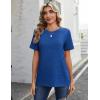 image:imageZeagoo Womens Tshirt Short Sleeve Summer Tops Crewneck Casual Basic Tee Shirts Spring Clothes Trendy OutfitZ Abstract Blue 319