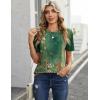 image:imageZeagoo Womens Tshirt Short Sleeve Summer Tops Crewneck Casual Basic Tee Shirts Spring Clothes Trendy OutfitZ Boho Floral Green 839