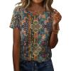 image:imageZeagoo Womens Tshirt Short Sleeve Summer Tops Crewneck Casual Basic Tee Shirts Spring Clothes Trendy OutfitZ Boho Multicolor 721
