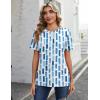 image:imageZeagoo Womens Tshirt Short Sleeve Summer Tops Crewneck Casual Basic Tee Shirts Spring Clothes Trendy OutfitZ Color Block Blue 329