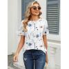 image:imageZeagoo Womens Tshirt Short Sleeve Summer Tops Crewneck Casual Basic Tee Shirts Spring Clothes Trendy OutfitZ Floral White 290