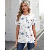 image:imageZeagoo Womens Tshirt Short Sleeve Summer Tops Crewneck Casual Basic Tee Shirts Spring Clothes Trendy OutfitZ Floral White 290