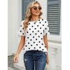 image:imageZeagoo Womens Tshirt Short Sleeve Summer Tops Crewneck Casual Basic Tee Shirts Spring Clothes Trendy OutfitZ Polka Dots White 592