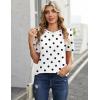 image:imageZeagoo Womens Tshirt Short Sleeve Summer Tops Crewneck Casual Basic Tee Shirts Spring Clothes Trendy OutfitZ Polka Dots White 592