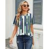 image:imageZeagoo Womens Tshirt Short Sleeve Summer Tops Crewneck Casual Basic Tee Shirts Spring Clothes Trendy OutfitZ Striped Green 530