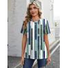 image:imageZeagoo Womens Tshirt Short Sleeve Summer Tops Crewneck Casual Basic Tee Shirts Spring Clothes Trendy OutfitZ Striped Green 530