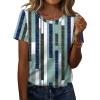 image:imageZeagoo Womens Tshirt Short Sleeve Summer Tops Crewneck Casual Basic Tee Shirts Spring Clothes Trendy OutfitZ Striped Green 530