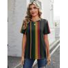 image:imageZeagoo Womens Tshirt Short Sleeve Summer Tops Crewneck Casual Basic Tee Shirts Spring Clothes Trendy OutfitZ Striped Multicolor 275