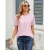 image:imageZeagoo Womens Tshirt Short Sleeve Summer Tops Crewneck Casual Basic Tee Shirts Spring Clothes Trendy OutfitZ Striped Pink 300