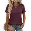 image:imageZeagoo Womens Tshirt Short Sleeve Summer Tops Crewneck Casual Basic Tee Shirts Spring Clothes Trendy OutfitDark Red