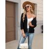 image:imageZeagoo Womens 34 Sleeve Open Front Cropped Knit Cardigan Sweater Casual Bolero Shrugs for Dresses Summer OutfitsBlack