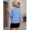 image:imageZeagoo Womens 34 Sleeve Open Front Cropped Knit Cardigan Sweater Casual Bolero Shrugs for Dresses Summer OutfitsBlue