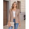 image:imageZeagoo Womens 34 Sleeve Open Front Cropped Knit Cardigan Sweater Casual Bolero Shrugs for Dresses Summer OutfitsBrown