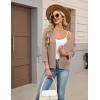 image:imageZeagoo Womens 34 Sleeve Open Front Cropped Knit Cardigan Sweater Casual Bolero Shrugs for Dresses Summer OutfitsBrown