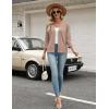 image:imageZeagoo Womens 34 Sleeve Open Front Cropped Knit Cardigan Sweater Casual Bolero Shrugs for Dresses Summer OutfitsBrown