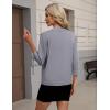 image:imageZeagoo Womens 34 Sleeve Open Front Cropped Knit Cardigan Sweater Casual Bolero Shrugs for Dresses Summer OutfitsGrey