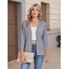image:imageZeagoo Womens 34 Sleeve Open Front Cropped Knit Cardigan Sweater Casual Bolero Shrugs for Dresses Summer OutfitsGrey