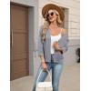 image:imageZeagoo Womens 34 Sleeve Open Front Cropped Knit Cardigan Sweater Casual Bolero Shrugs for Dresses Summer OutfitsGrey