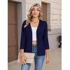 image:imageZeagoo Womens 34 Sleeve Open Front Cropped Knit Cardigan Sweater Casual Bolero Shrugs for Dresses Summer OutfitsNavy Blue