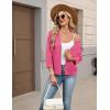 image:imageZeagoo Womens 34 Sleeve Open Front Cropped Knit Cardigan Sweater Casual Bolero Shrugs for Dresses Summer OutfitsPink