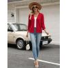 image:imageZeagoo Womens 34 Sleeve Open Front Cropped Knit Cardigan Sweater Casual Bolero Shrugs for Dresses Summer OutfitsRed
