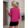 image:imageZeagoo Womens 34 Sleeve Open Front Cropped Knit Cardigan Sweater Casual Bolero Shrugs for Dresses Summer OutfitsRose Red