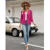image:imageZeagoo Womens 34 Sleeve Open Front Cropped Knit Cardigan Sweater Casual Bolero Shrugs for Dresses Summer OutfitsRose Red