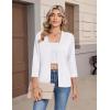 image:imageZeagoo Womens 34 Sleeve Open Front Cropped Knit Cardigan Sweater Casual Bolero Shrugs for Dresses Summer OutfitsWhite