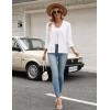 image:imageZeagoo Womens 34 Sleeve Open Front Cropped Knit Cardigan Sweater Casual Bolero Shrugs for Dresses Summer OutfitsWhite