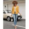 image:imageZeagoo Womens 34 Sleeve Open Front Cropped Knit Cardigan Sweater Casual Bolero Shrugs for Dresses Summer OutfitsYellow